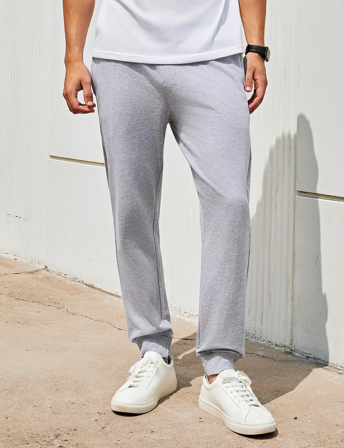 Arjen Kroos Pantaloni Tuta Uomo Sportivi Lunghi in Cotone Jogging Tasche con Cerniera Jogger da Allenamento Casuals Fitness