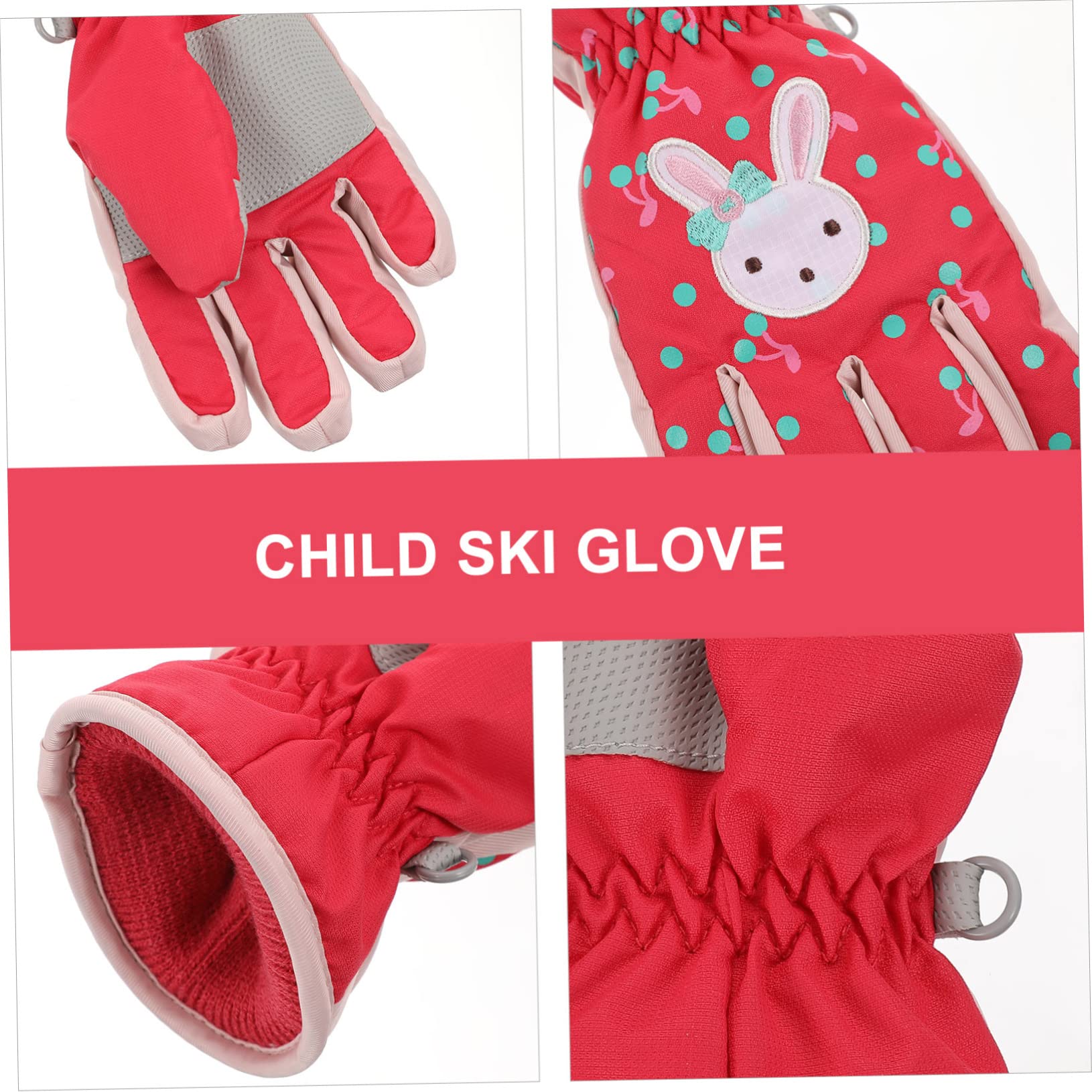 Sosoport 3 Pares De Guantes De Esquí Guantes De Invierno para Niños 6-8 De Sin Dedos De Nieve Manoplas Impermeables Manoplas De Nieve De