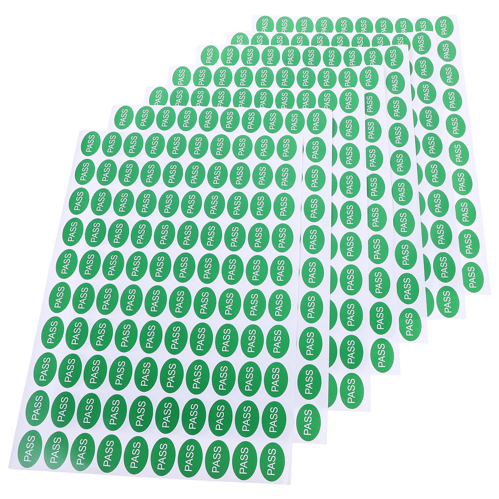 FUNNETOYU 2000pcs Green Qc Approval Labels Self-Adhesive Stickers Made of Coated Paper for Warehouse Use, Fade Resistant and Designed to Improve Work Efficiency Passed Quality Test