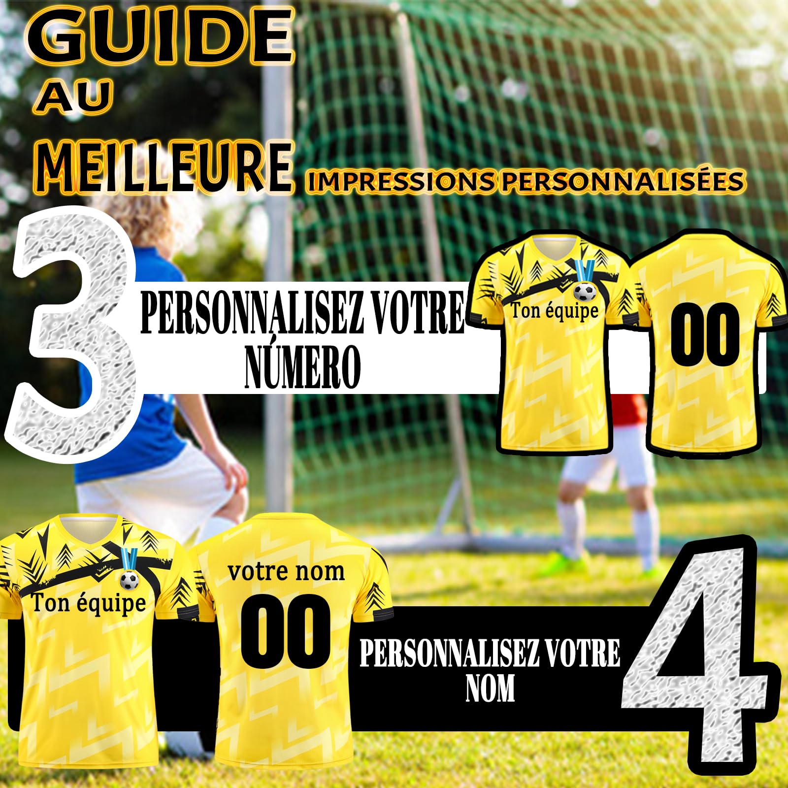 Maillot de Foot Personnalisé T Shirt Foot Enfant Adulte Maillot Football Personnalisé avec Le Numéro du Nom