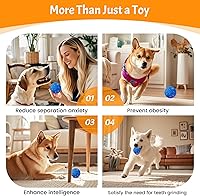 Vista 9 de Active Rolling Wicked Ball - Juguete para perros con movimiento automático y salto, evita obstáculos inteligente, material E-TPU, IP54 impermeable