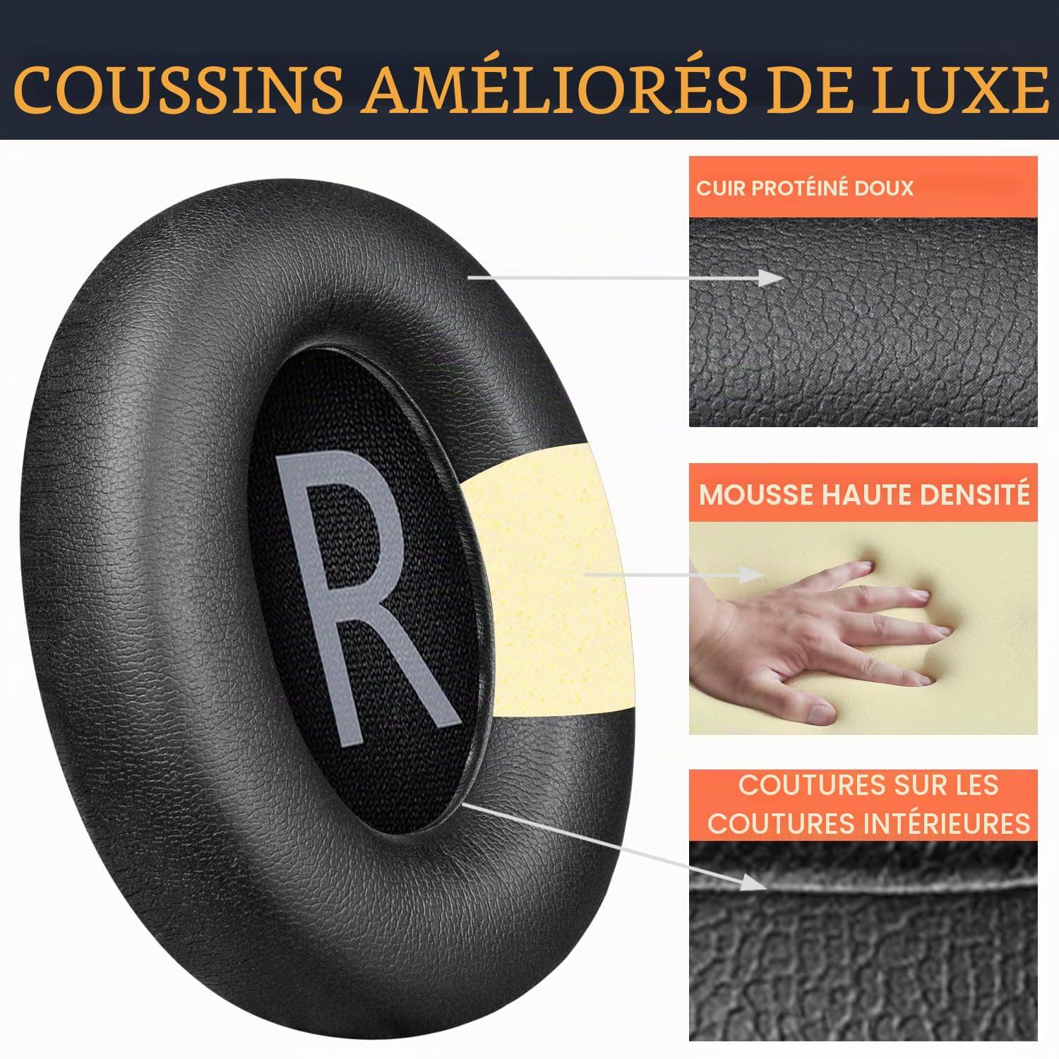 SOULWIT Mousse Coussinet de Remplacement pour Bose 700 NC 700 NC700 Casque