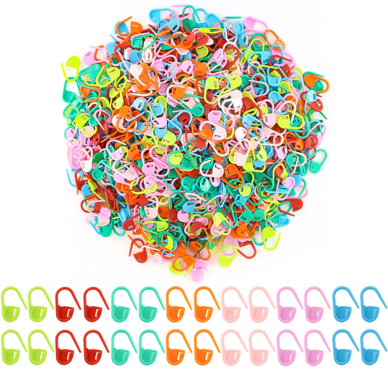 alwaiiz 1000 marcadores de punto de punto, 10 colores para tejer, adecuado para tejer, ganchillo, costura