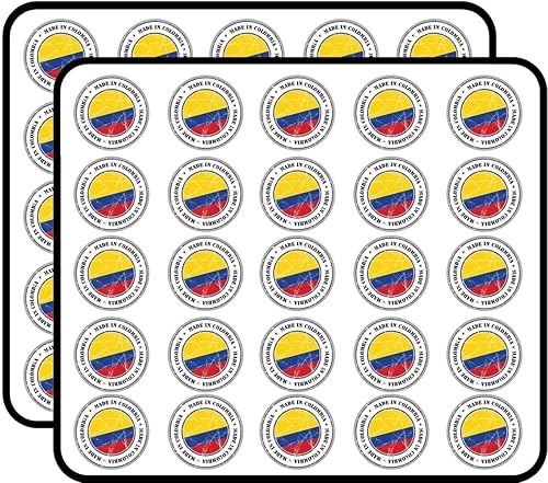 Miniatura 1 de Hecho en Colombia - Sello de bandera de grunge adhesivo decorativo para álbumes de recortes, calendarios, artes, manualidades para niños, álbum,