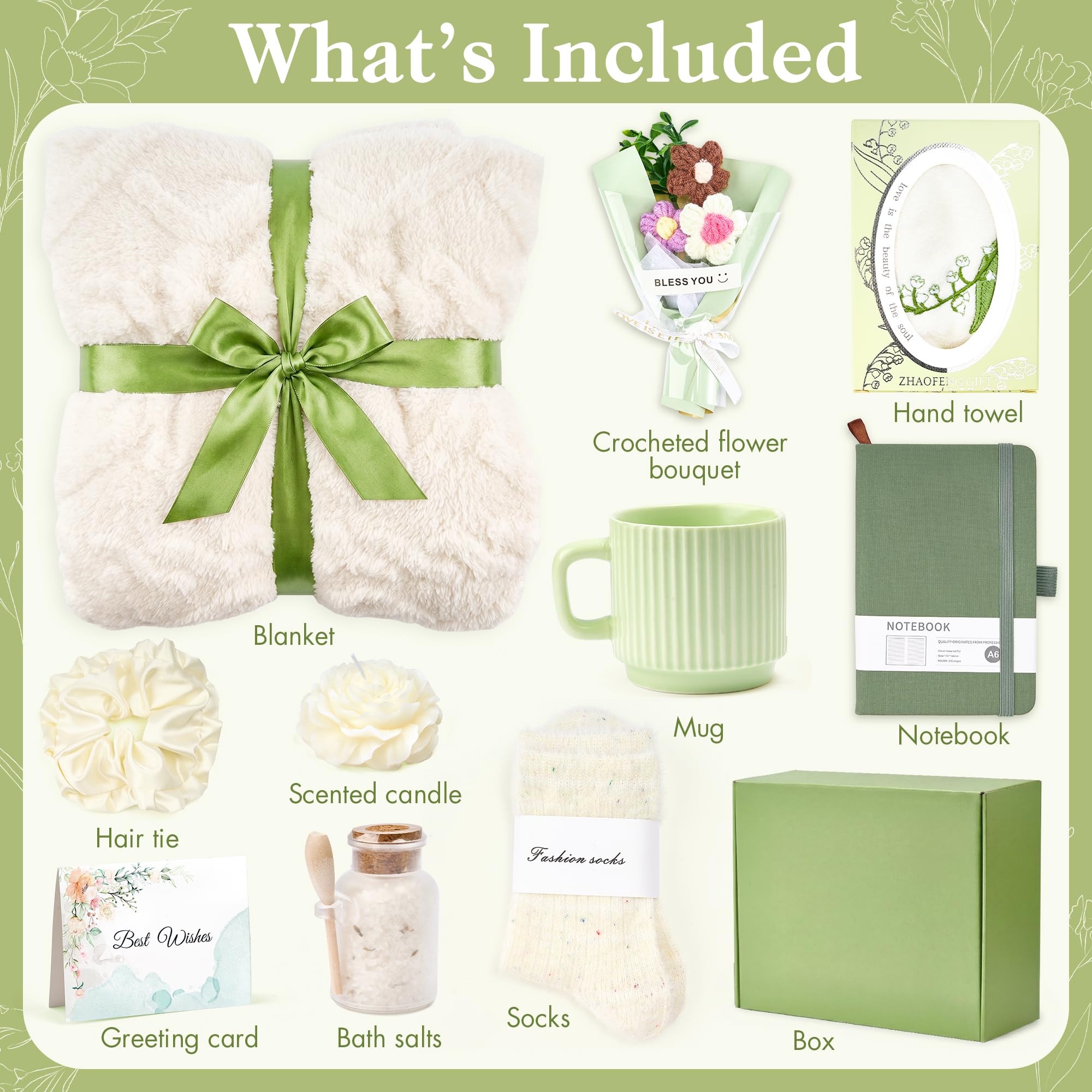 Selbstpflege-Geschenkkorb für Sie, Decken-Becher-Set, Genesungsgeschenk