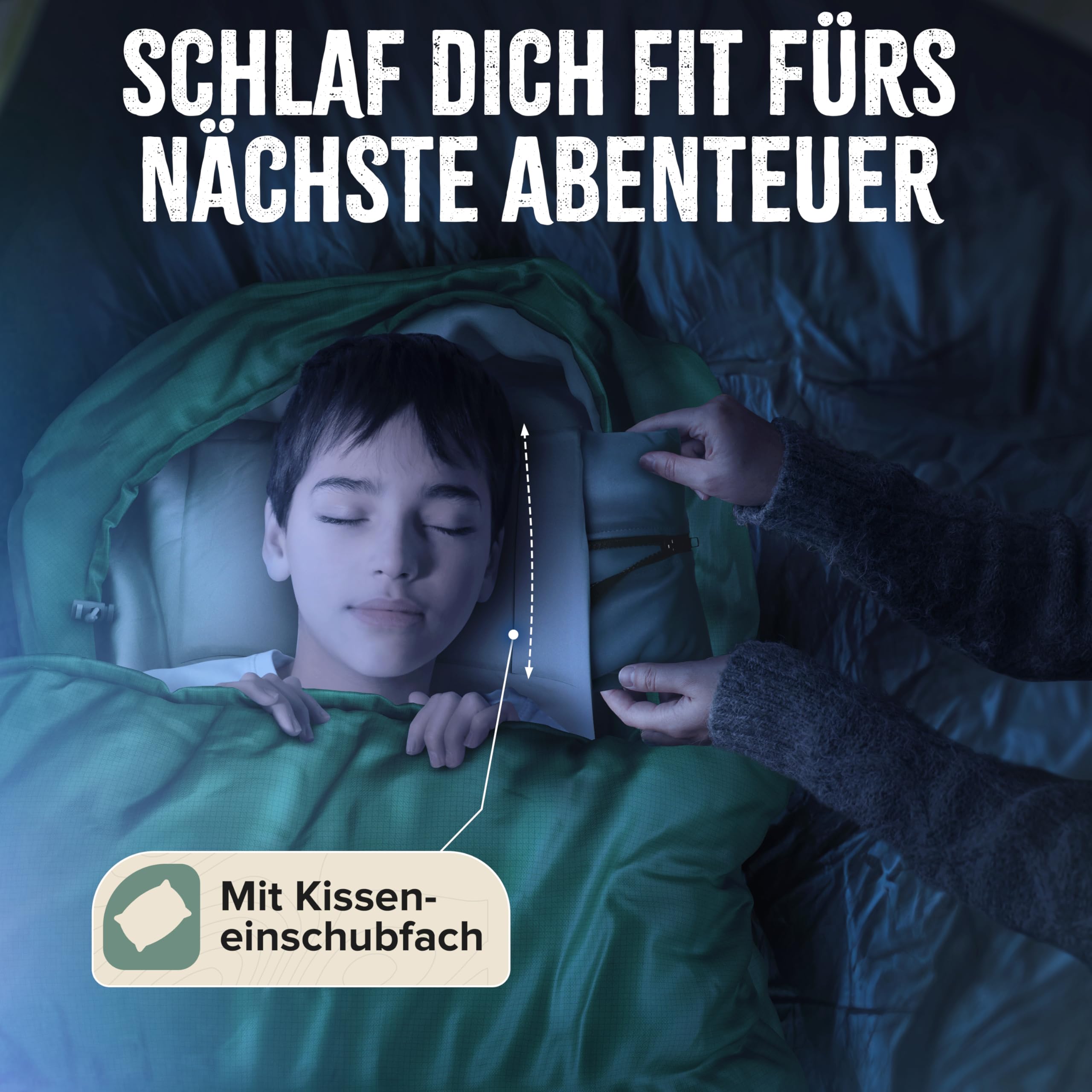 Saco de dormir de invierno y 3 estaciones (-15 °C hasta +15 °C), saco de dormir de invierno cálido y ligero (1700 g), para una noche cálida en camping, trekking, exterior y viajes [M-XL]