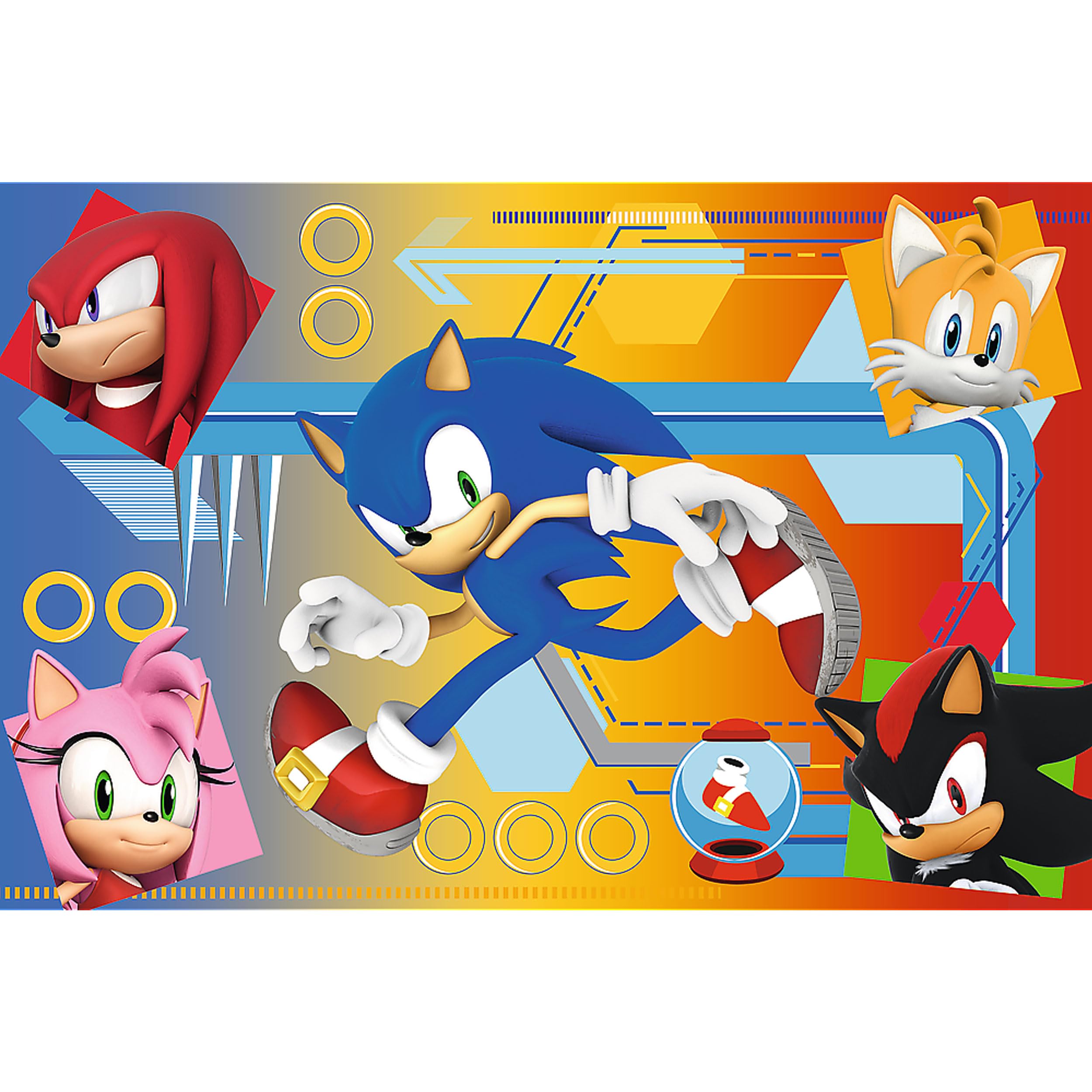 Trefl – Puzzle Sonic Et Ses Amis – 160 Pièces – 410x275 Mm – Personnages Du Jeu Vidéo – Dès 6 Ans – Fabriqué En Pologne, Papier FSC