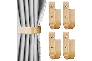 4 Pcs Wood Curtain Tiebacks U Shaped Curtain Holders Curtain Pullbacks For Home Outdoor Decor