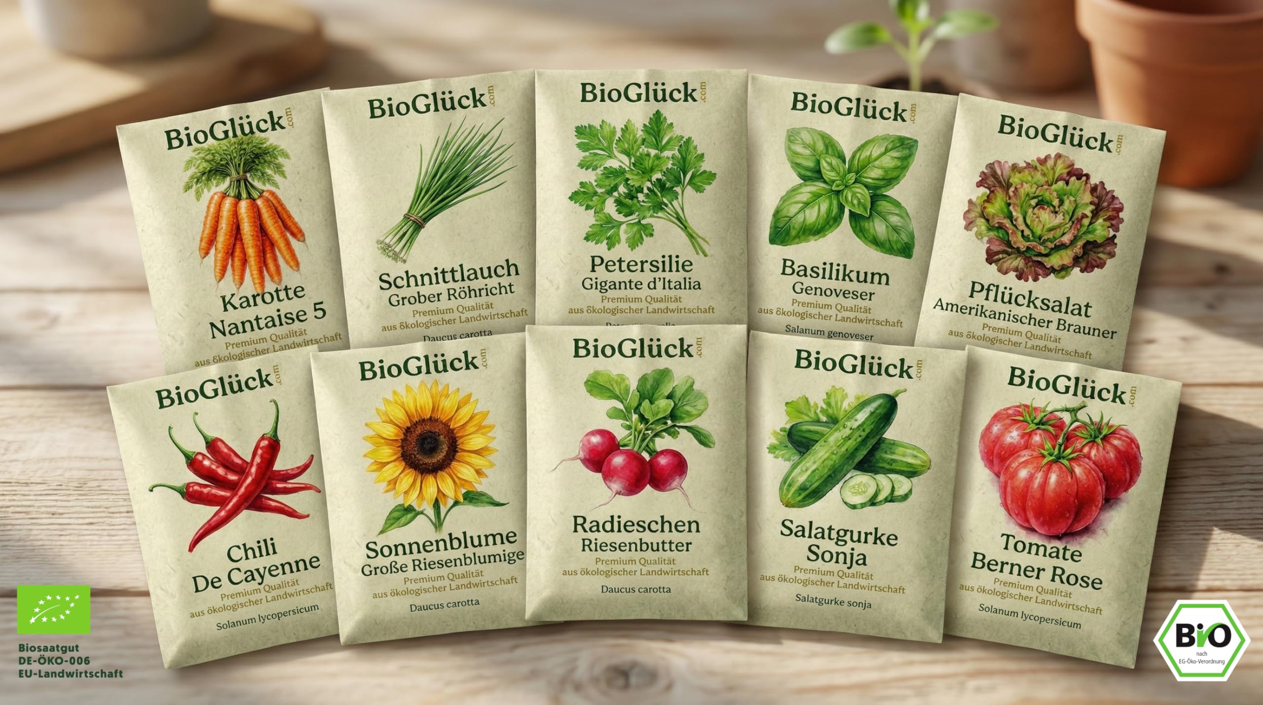 BIOGLÜCK® Biomüllsäcke 60L & 80L [25 Stück] | Flexibel anpassbar für 60 und 80 Liter Biotonnen | Extra reißfest & nassfest