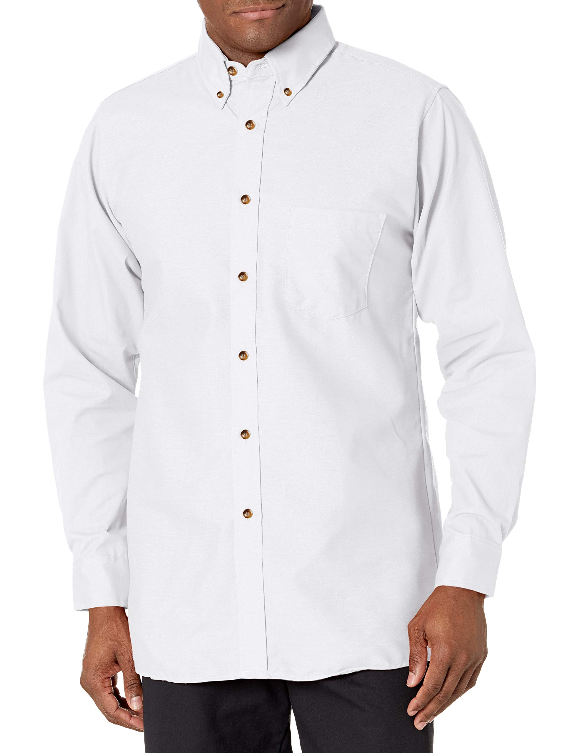 Red Kap Men's Poplin Dress Shirt, White, XXXL Tall