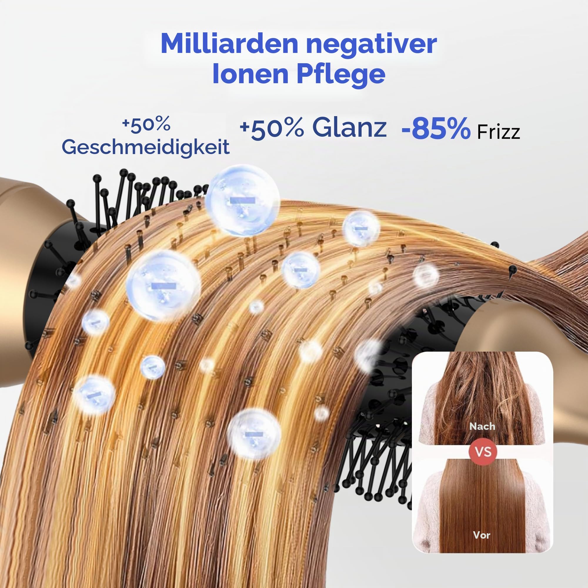 OKWRAP Haarstyler Hairstyler 5 in 1 Hair Styler 1000W Airstyler Multistyler | Haarstyler mit Hair Dryer Automatischer Lockenstab Brush Rundbürste Föhn Haarglätter für Glätten, Trocknen, Volumen, Locken