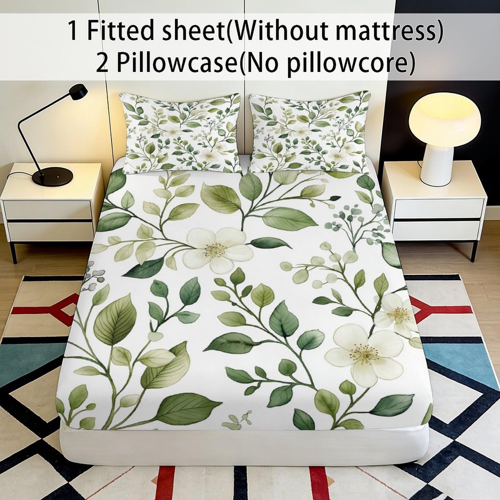 3D Printed Collie Motiv Mattress Cover, Microfaser Bed Sheet, rutschfest