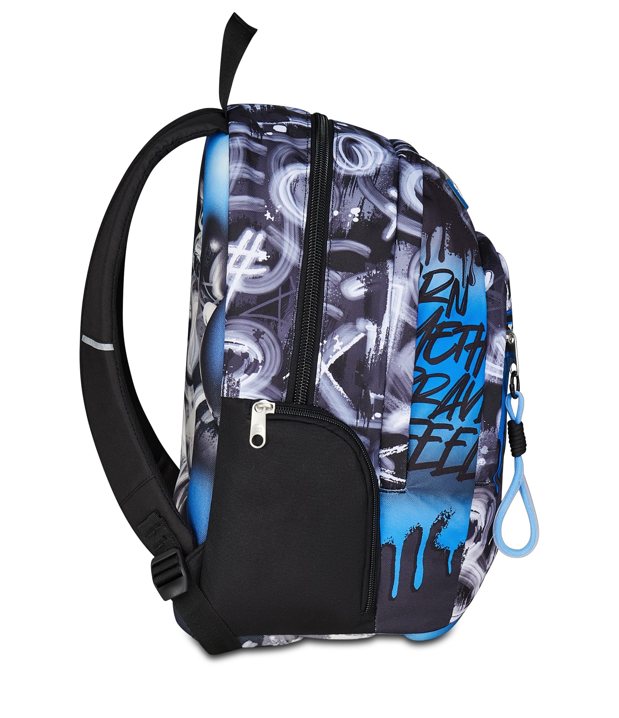 Seven Zaino Scuola Media Ragazzo, Scuola Elementare, Dual, Scomparto PC, Tasca Borraccia, grigio azzurro