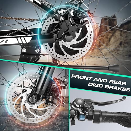 Miniatura 6 de Vivi Bicicleta eléctrica, bicicleta eléctrica de 26 pulgadas para adultos, bicicleta de montaña eléctrica plegable con motor de 500 W, batería de