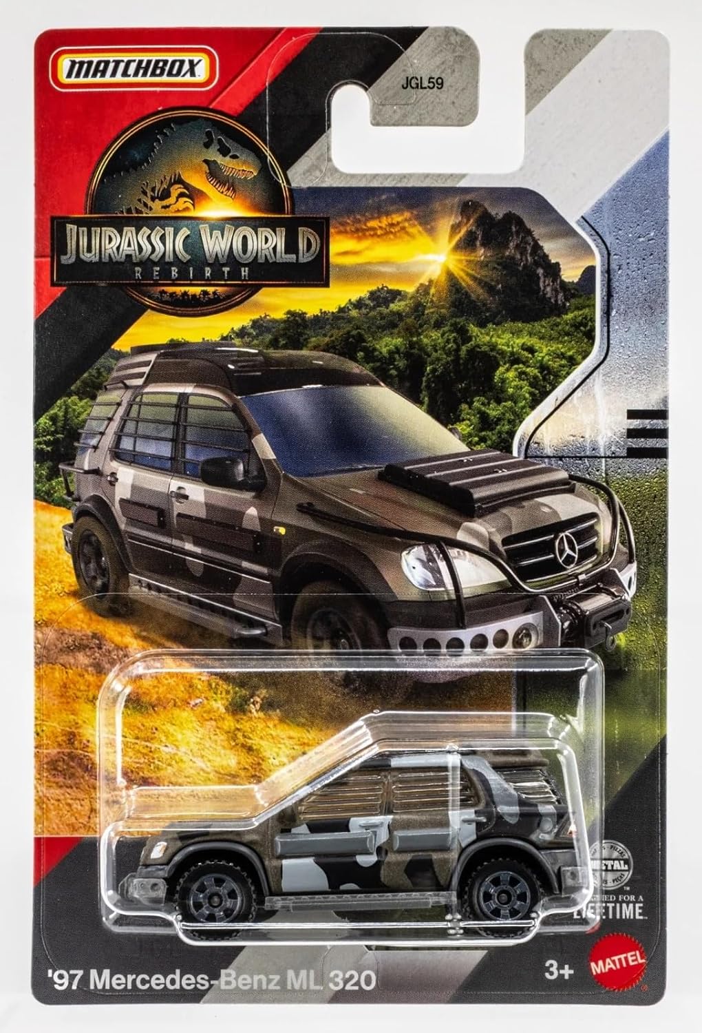 Jurassic World Matchbox Legacy Collection Die-Cast Vehicles Bundle, 9 Pack with Mercedes, Ford, Jeep Models, Ages 3+ JGL59-956B
