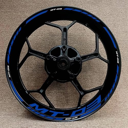 Cubo de rueda decorativo para Yamaha MT-03 Mt03 - Calcomanía reflectante de 17 pulgadas (color M)