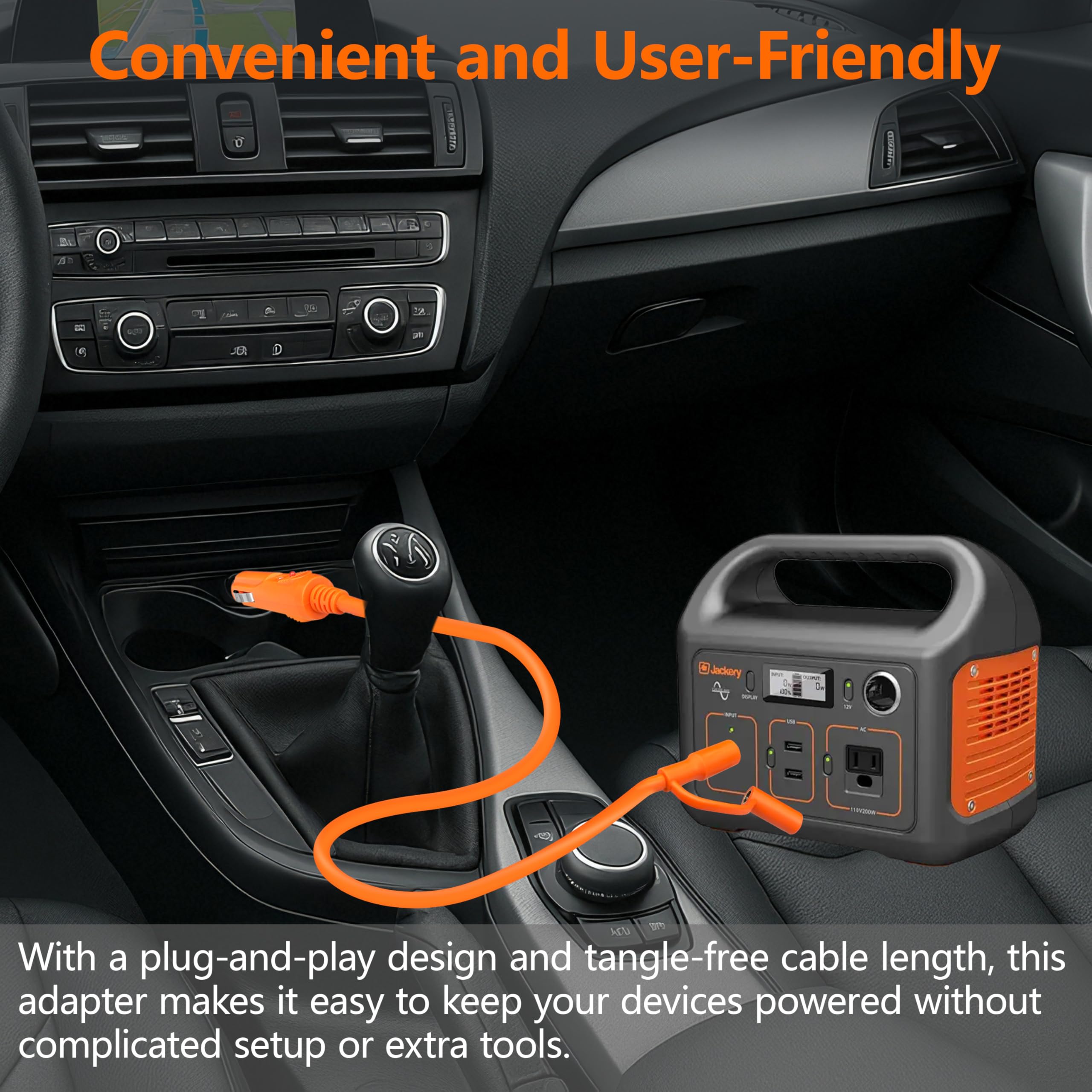 Cable adaptador DC7909 DC8020 de 12 V para coche, cable de carga de cigarrillos a DC7909 DC8020 con fusible de 15 A, compatible con Jackery/Anker/BLUETTI/Goal Zero Yeti/GRECELL/Westinghouse (20 pies)