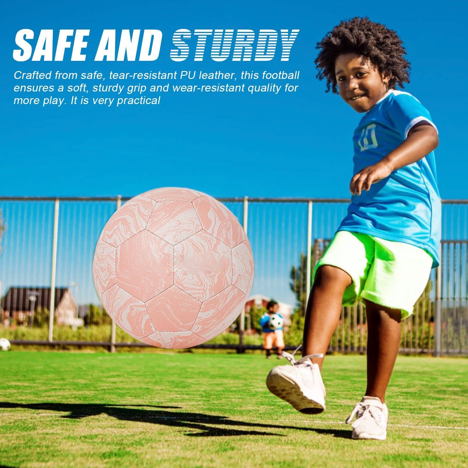 Pallone Da Calcio Per Sport All'Aperto Rivestimento In Pelle PU, Design | Sport Pallone Multiuso Per Bambini E Adulti Amanti Del Calcio, Giardino, Spiaggia, , Camp