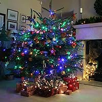 Vista 7 de Dazzle Bright 50 luces LED de Navidad que funcionan con batería, mini tira de luces impermeables de 16 pies con 8 modos para Navidad, interiores