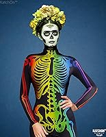 Vista 3 de KatchOn Body de esqueleto multicolor - Disfraz de Halloween para mujer