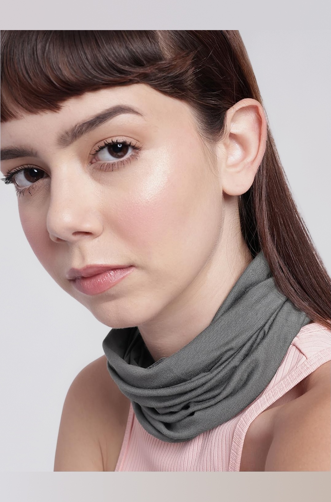 Versatile Bamboo Bandana Scarf | Elegant Neck Warmer, Sun & Dust Protection | Multipurpose Muffler for Fashion & Comfort
