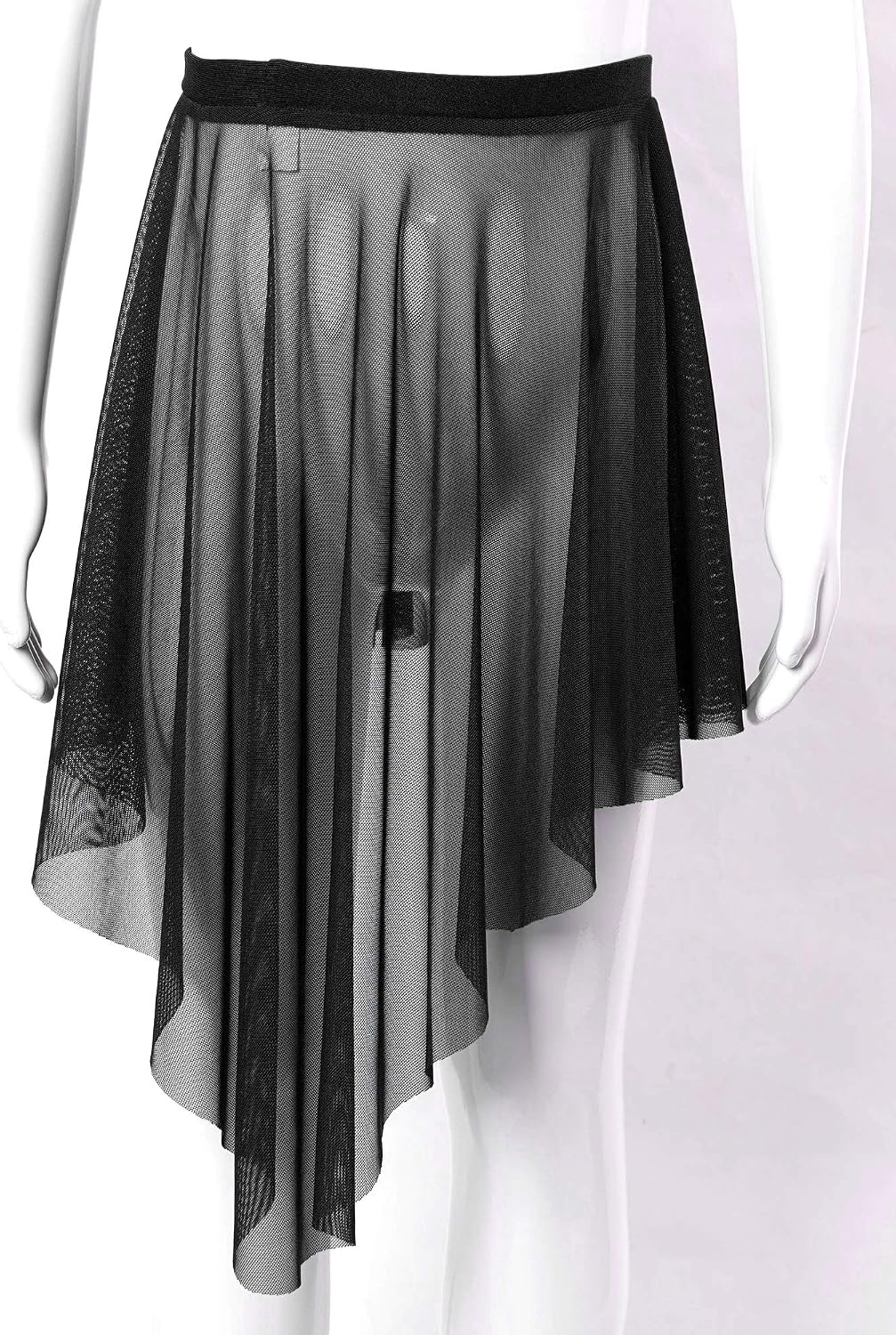 Kids Girls Irregular Cut Ballet Dance Tulle Skirt Modern Jazz Lyrical Dance Skirt Performance Dancewear