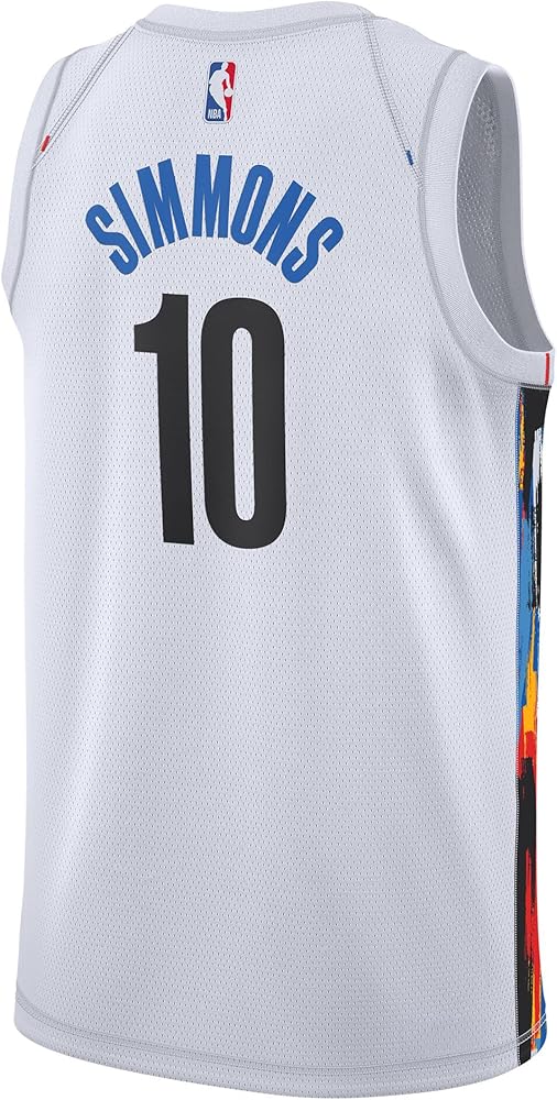 ウェア SIMMONS 10 NETS Nets Simmons #10 Flyer Grey NBA Jersey