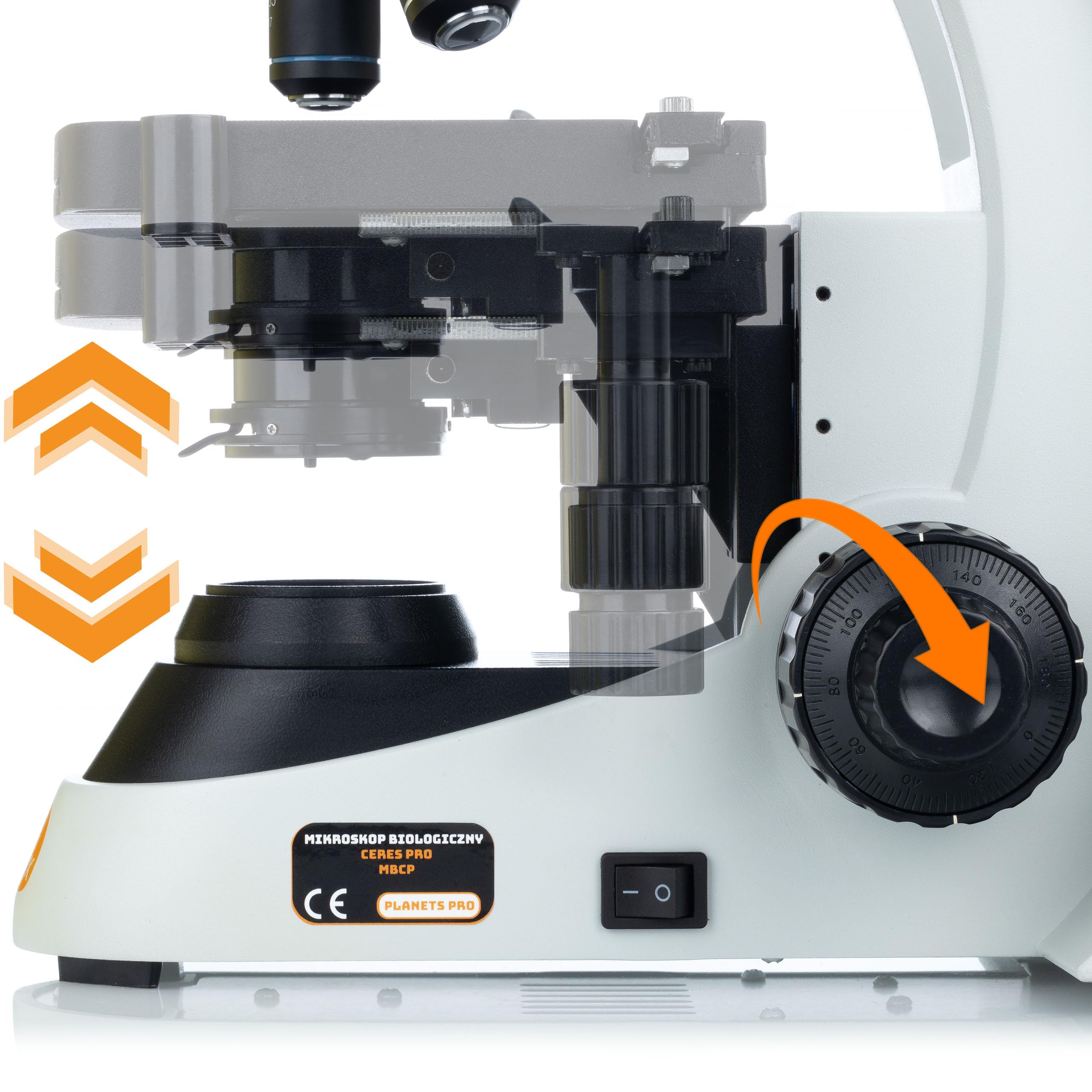 Rosfix Ceres Pro MBCP Microscopio biológico – Óptica planar WF10x, objetivos 4x–100x, LED 3W, cabeza binocular 30° | Investigación, Laboratorio, Educación | Microscopio profesional
