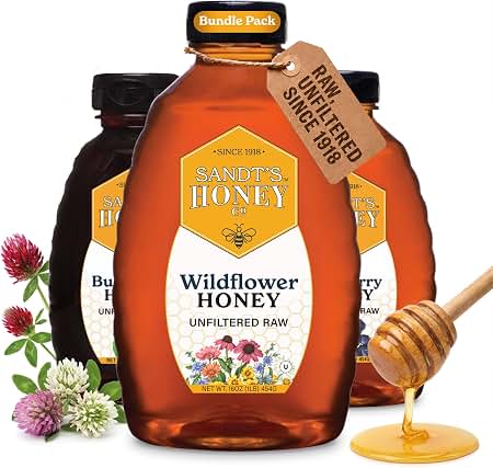 Amazon.com: Sandt's Raw Honey Varietal Set | Buckwheat, Wildflower