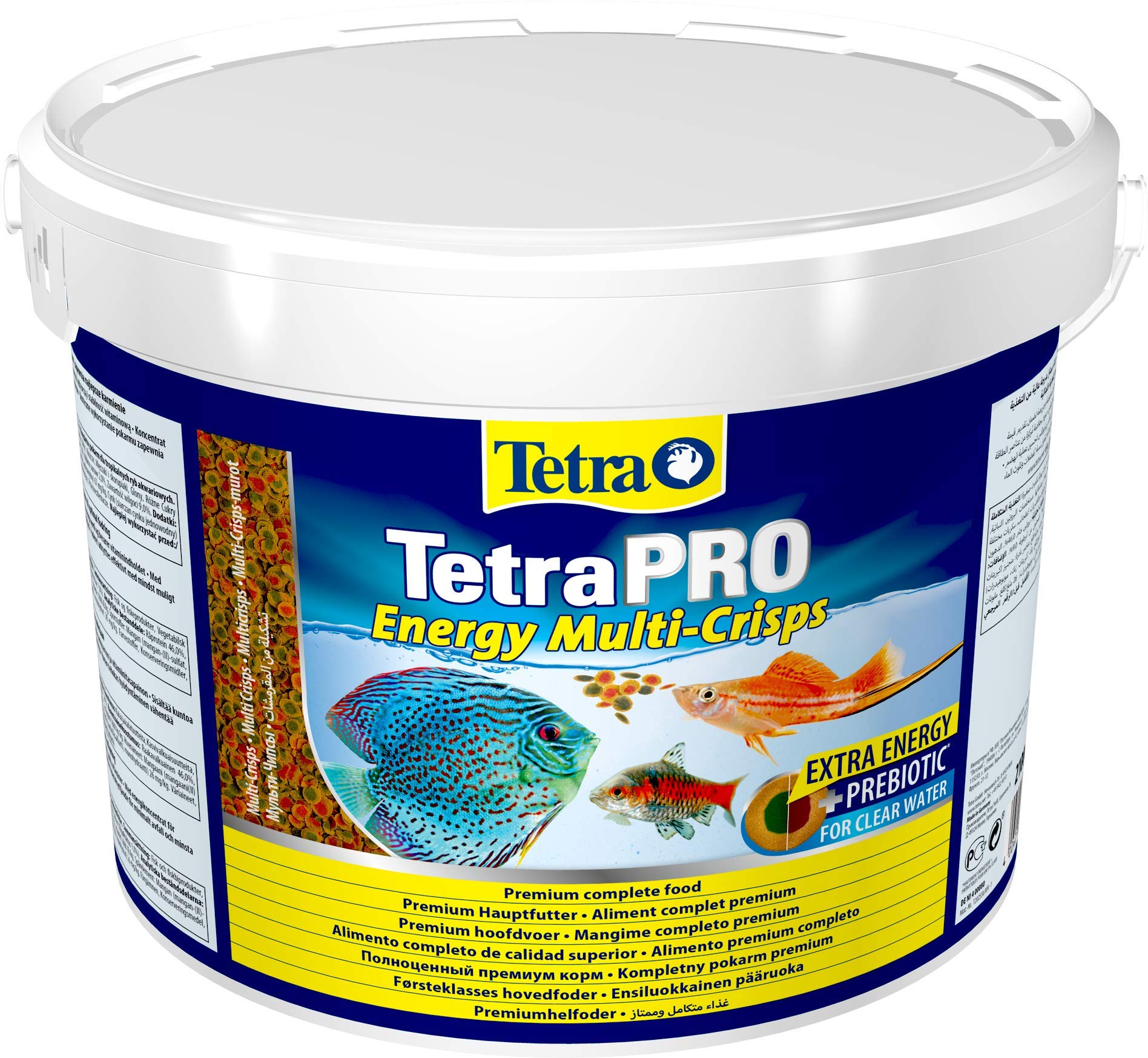 Tetra PRO Energy Multi-Crisps - Alimento completo, optimiza la vitalidad de los peces, cubo de 10 l
