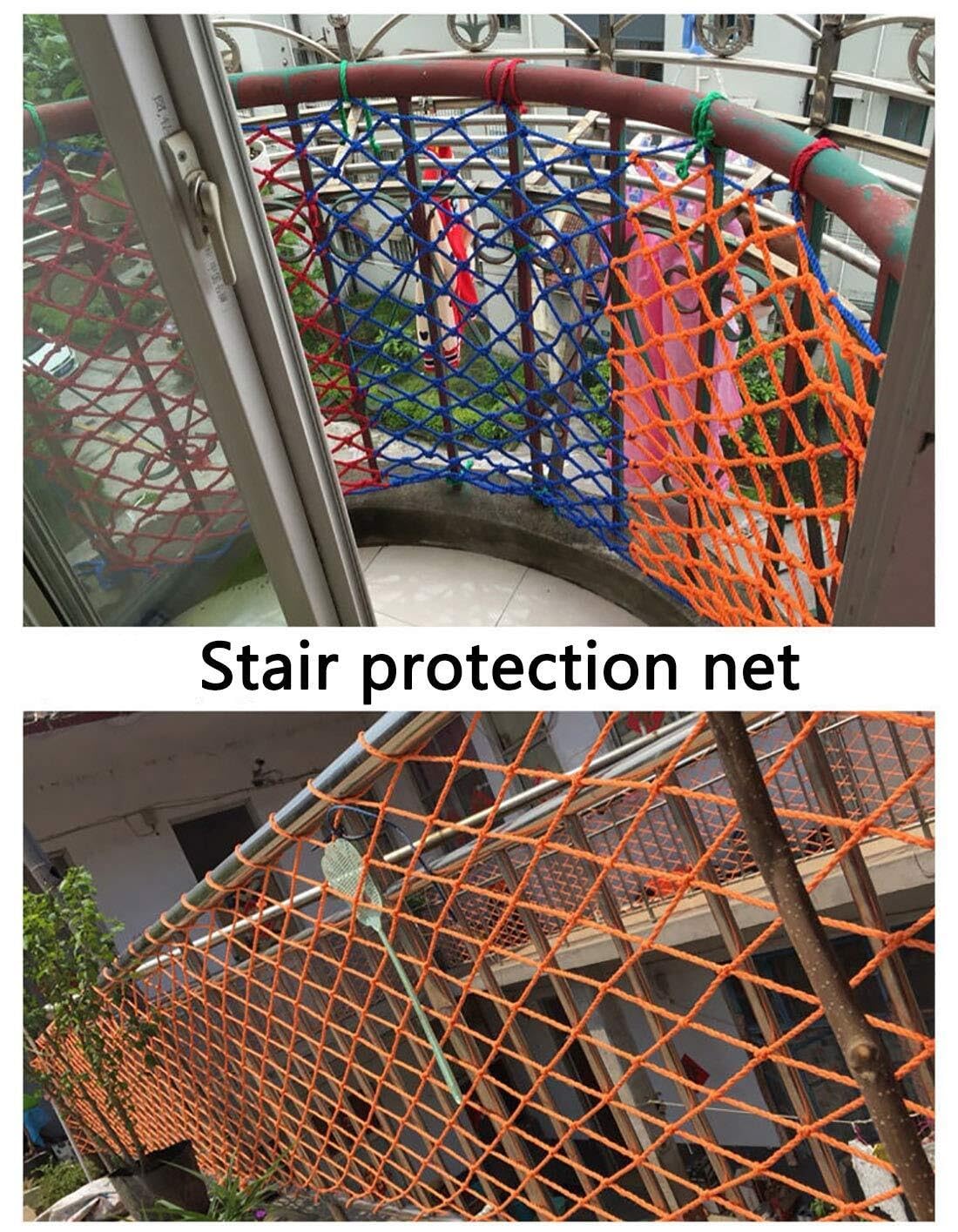 Filet de sécurité d'extérieur pour enfants - Résistant aux UV - 4 x 6 m - En nylon - Pour aire de jeux - Protection pour balcon et jardin - Filet de chargement robuste pour camion (3 x 7 m)