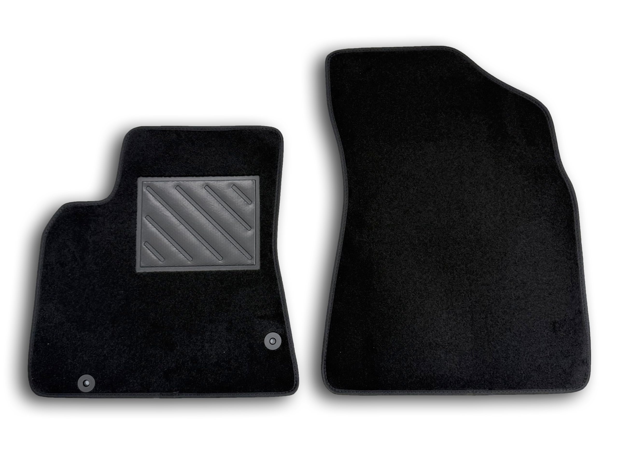 PEUGEOT PARTNER VAN 2008-2018 2 PIECE TAILORED CAR FLOOR MATS NON SLIP RUBBER HEEL BUCKLES FITTING