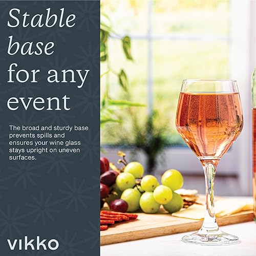 Miniatura 4 de Vikko Copas de vino pequeñas, copa de vino de 8.75 onzas, juego de 12 copas de vino con tallo para vino tinto y blanco, copas de vino gruesas y