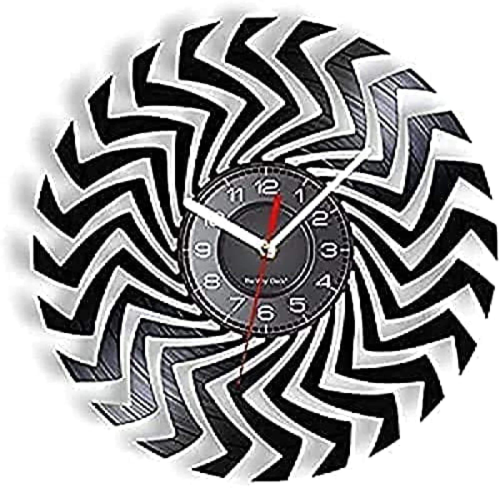 Horloges de cuisine mur pour un salon rétro au style vinyle abstrait