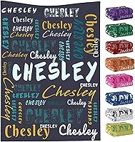 Vista 10 de Personalized Blanket for Kids Baby Adults Custom Name Blankets for Girls Boys Customized Blanket with Name Gift for Christmas Birthday