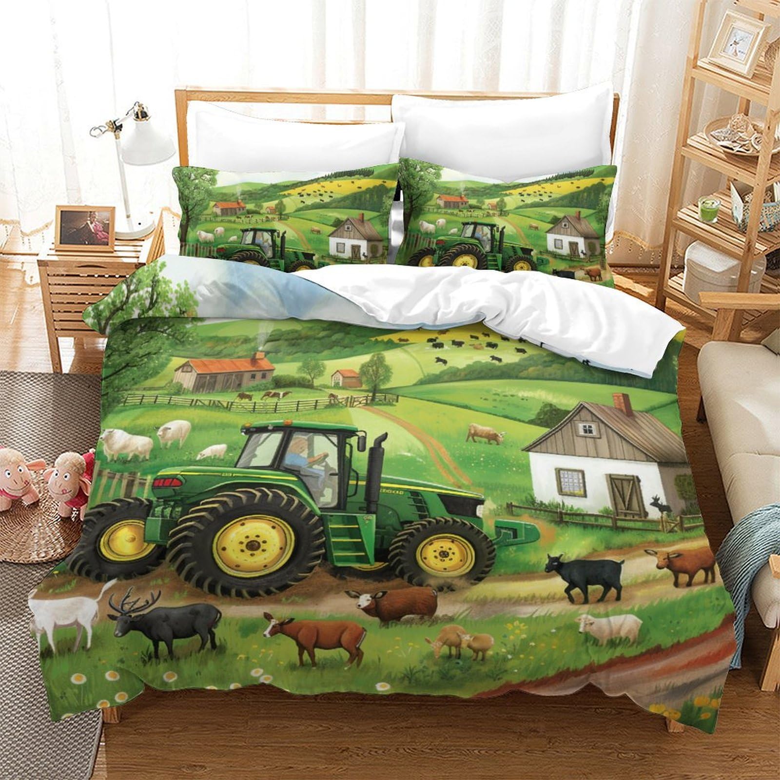 Housse de couette imprimé 3D tracteur pour transformer la chambre des enfants