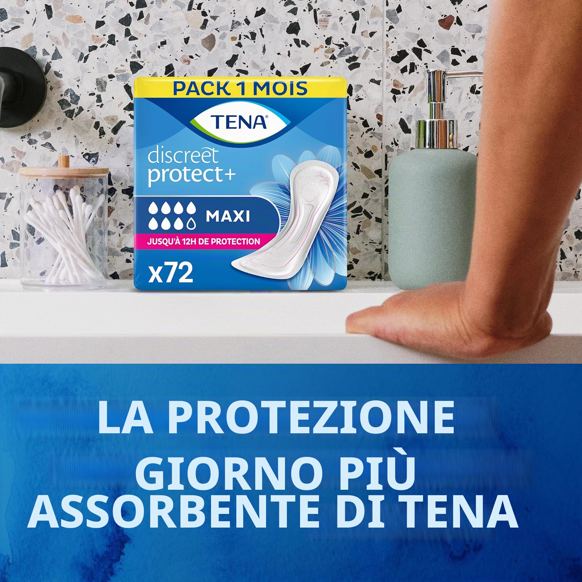 TENA Lady Maxi x12 (x6), protezione urinaria, protezione urinaria durante la gravidanza, 72 pezzi, 1 unità
