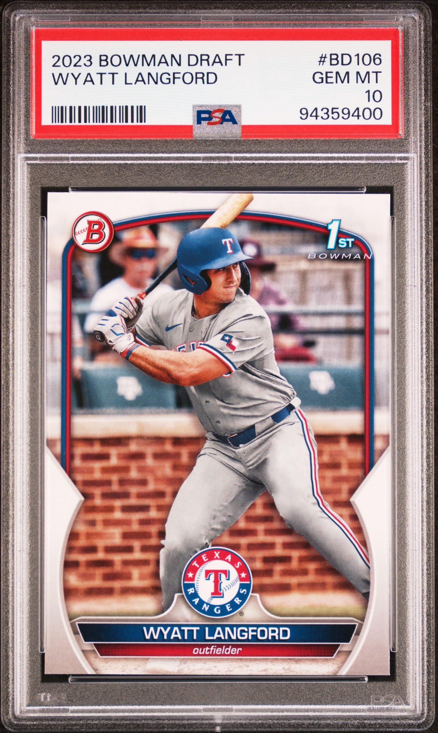 Amazon.com: PSA 10 Wyatt Langford 2023 Bowman Draft #BD106 1st 