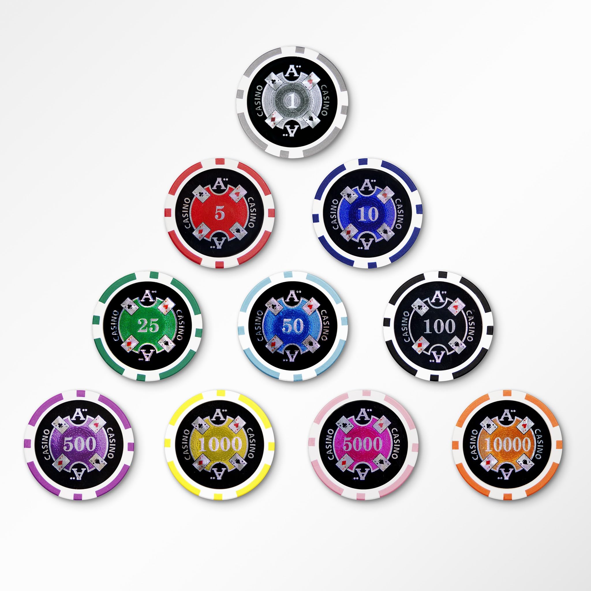 Amazon | 50 $ 100 Ace CasinoクレイComposite 13.5グラムポーカー