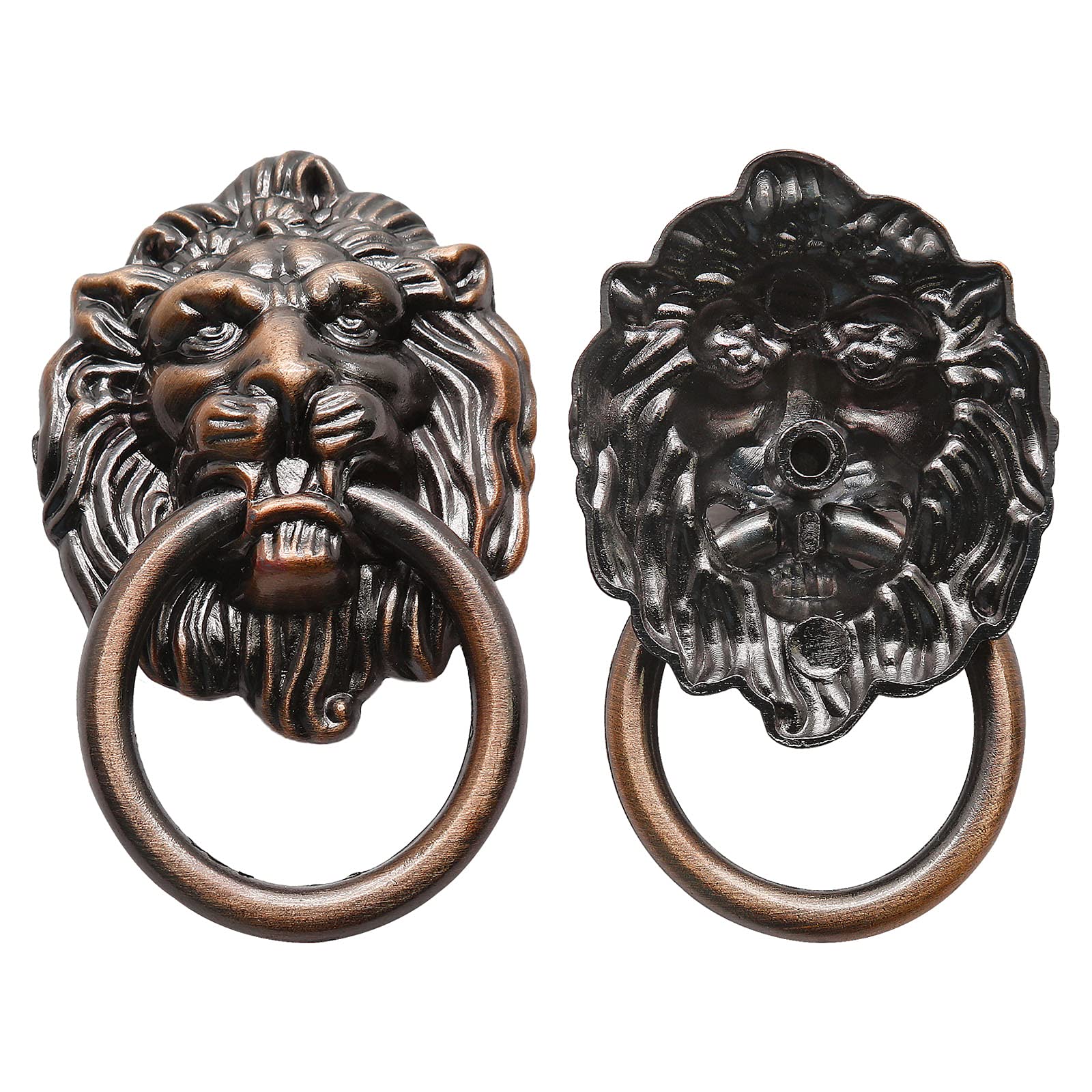 BECHAEO 6 Pack 55mm Brushed Brass Gold Cabinet Knobs, Zinc Alloy Gold Dresser Knobs, Drawer Pulls Flower Ring With Screws, Cupboard Drawer For Kitchen Bedroom Bathroom - View #5