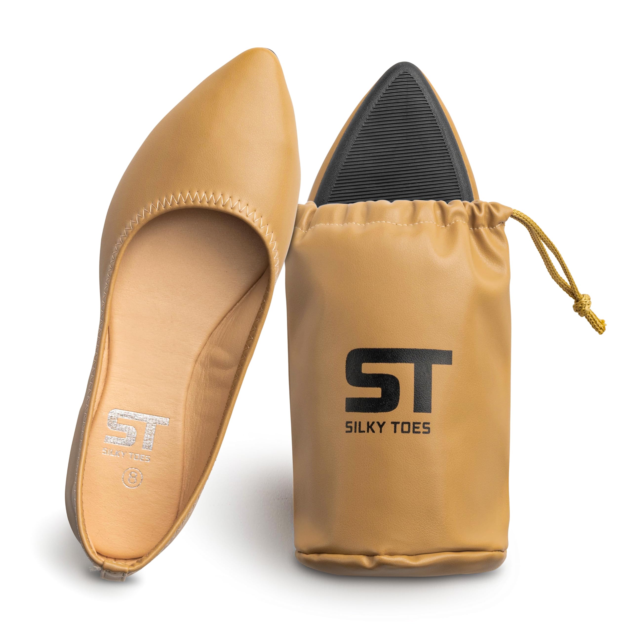 Silky Toes Womens Foldable Flat Ballet Shoes Casual Business Flats for Women