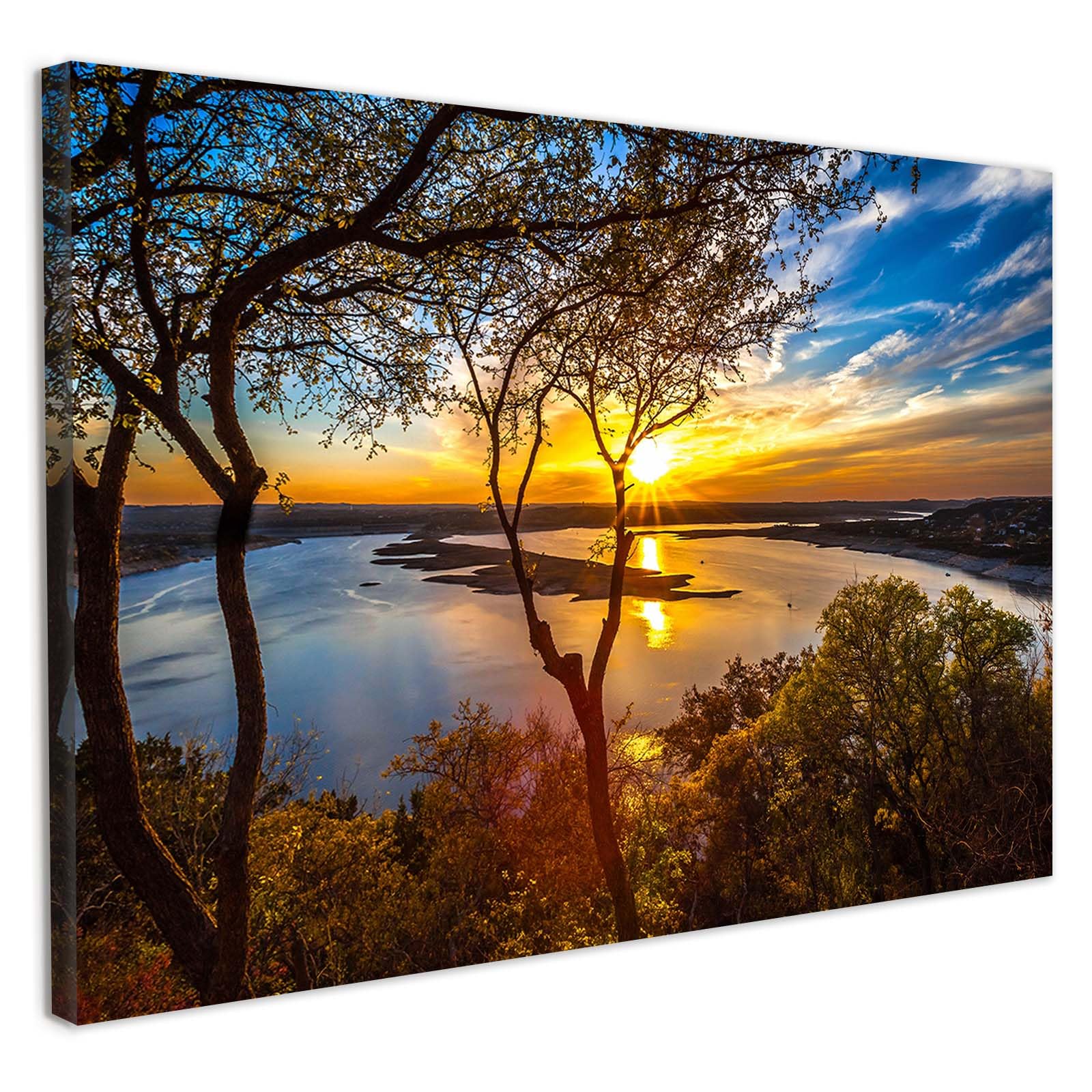 Framed Canvas Wall Art 12x16 Inch Mediterranean Coastal Window View Artwork Ocean Sailboat Wall Canvas Pictures for Living Room Bedroom Hallway Wall Decoration Prints with Hooks Magic Tape and Nails — view 14