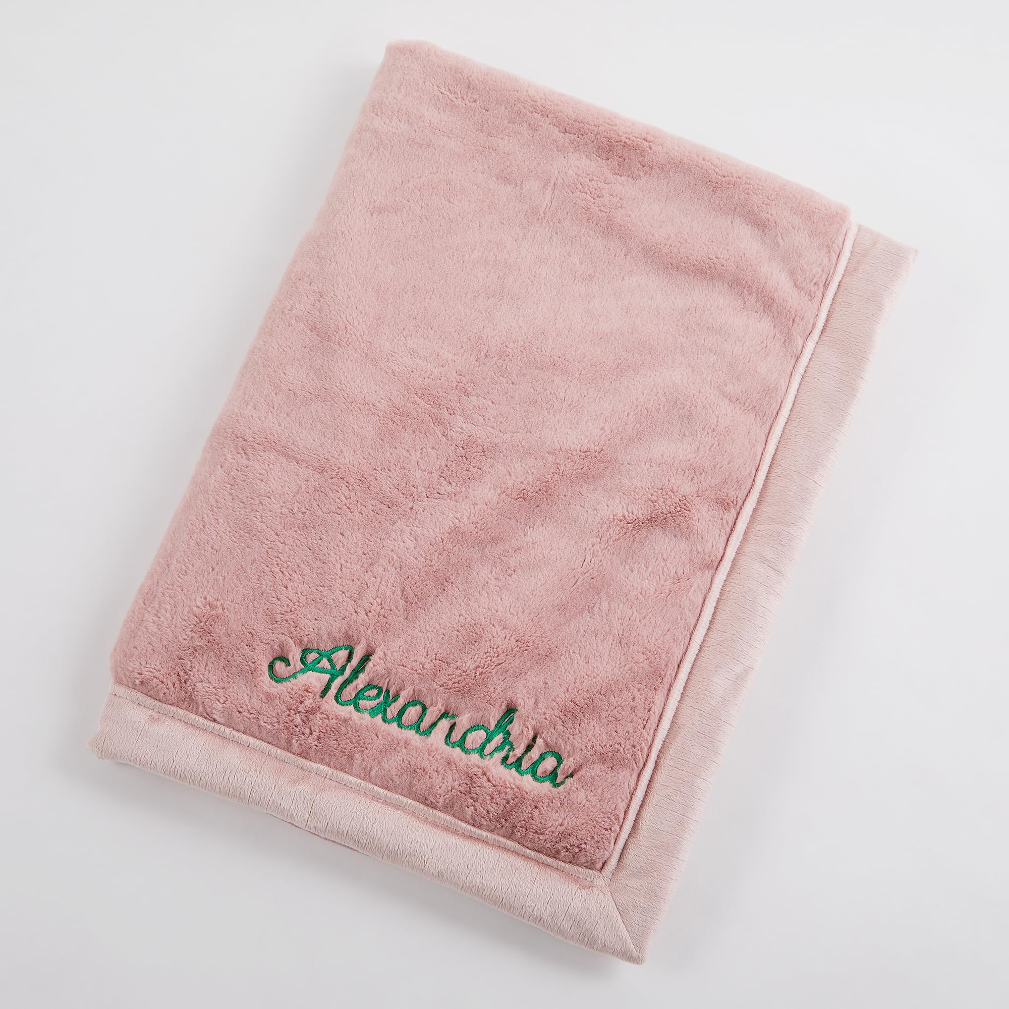 THINGS REMEMBERED Embroidered Kids Receiving Blanket 30x40 in Ballet Slipper Pink (Free Customization)