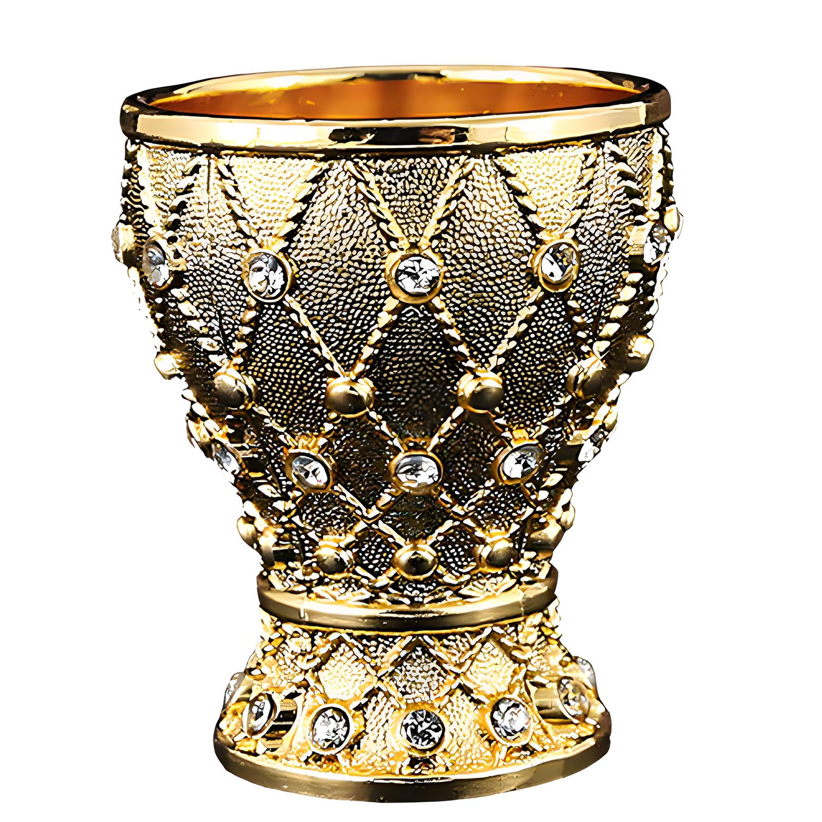 OSNIYAW European Goblet with Delicate Rhinestones Accent Glasswares Wine Chalices for Whiskeys Ice Drink Cocktail Glass