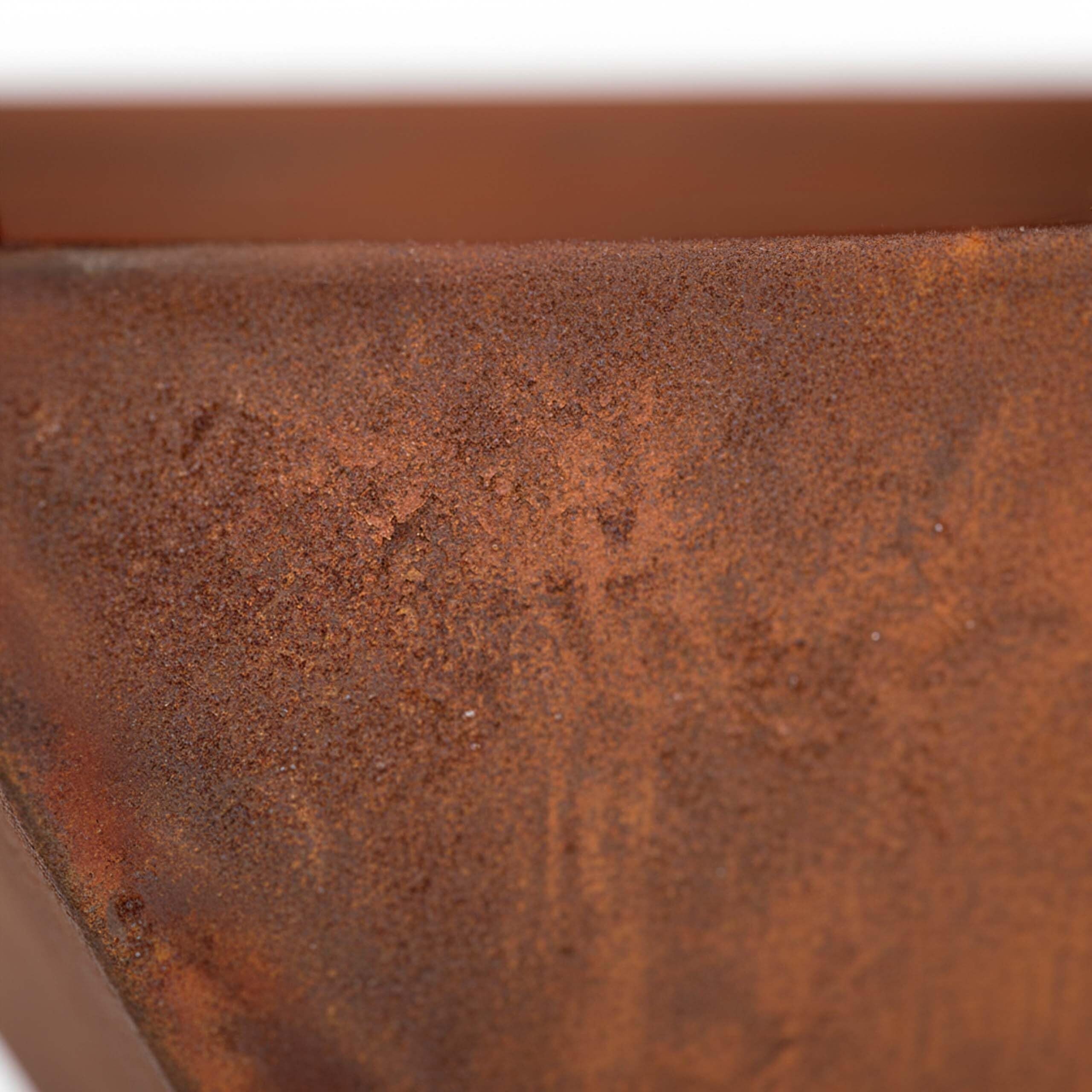 Relaxdays Gartendeko Rost, Metall, HxBxT: 27 x 27 x 10 cm, braun
