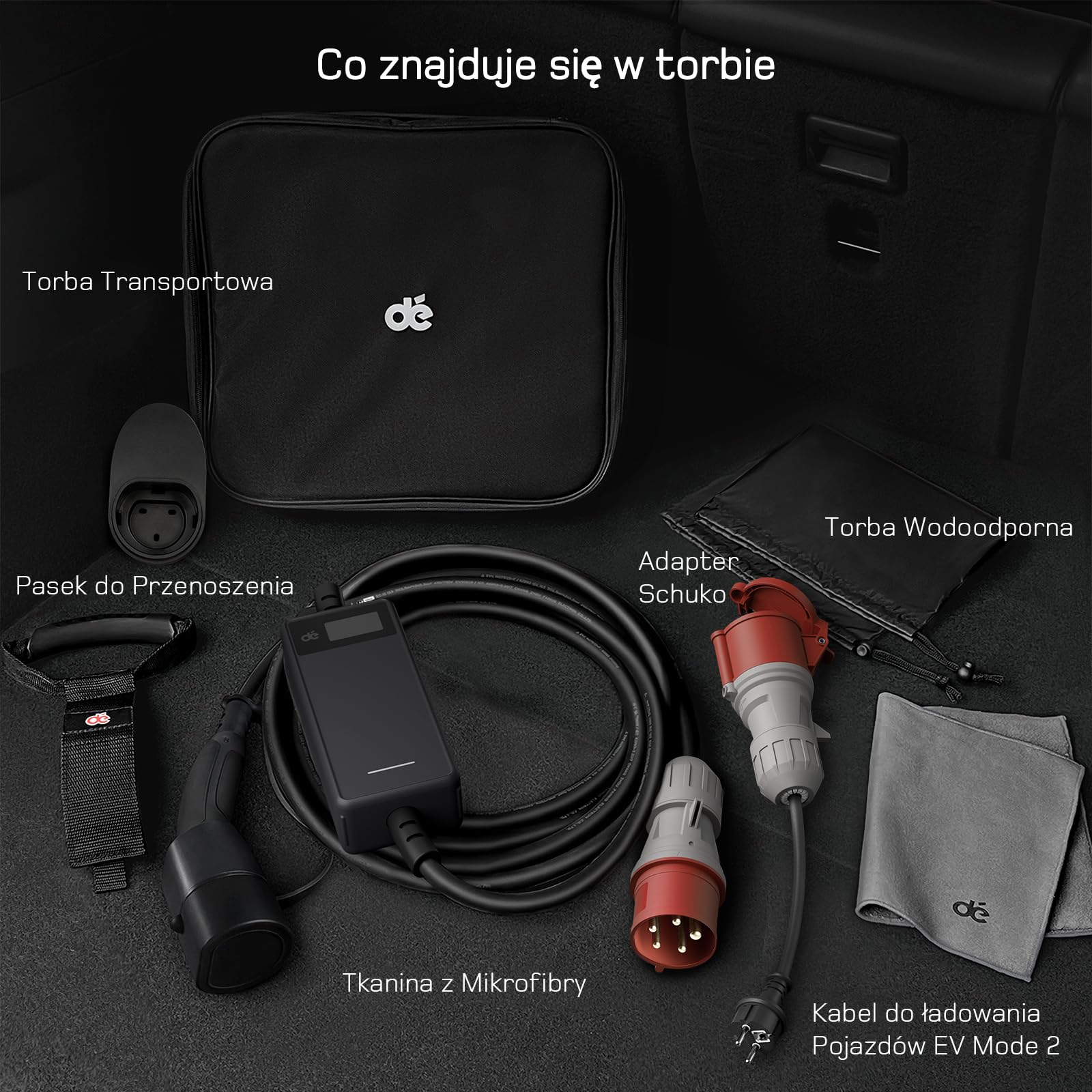 Kabel do ładowania typu 2 11 kW Wallbox 3-fazowy 7 m 6-16 A do EV ID.3, ID.4, ID.5, Model Y, Model 3, e-up, e-tron, Zoe