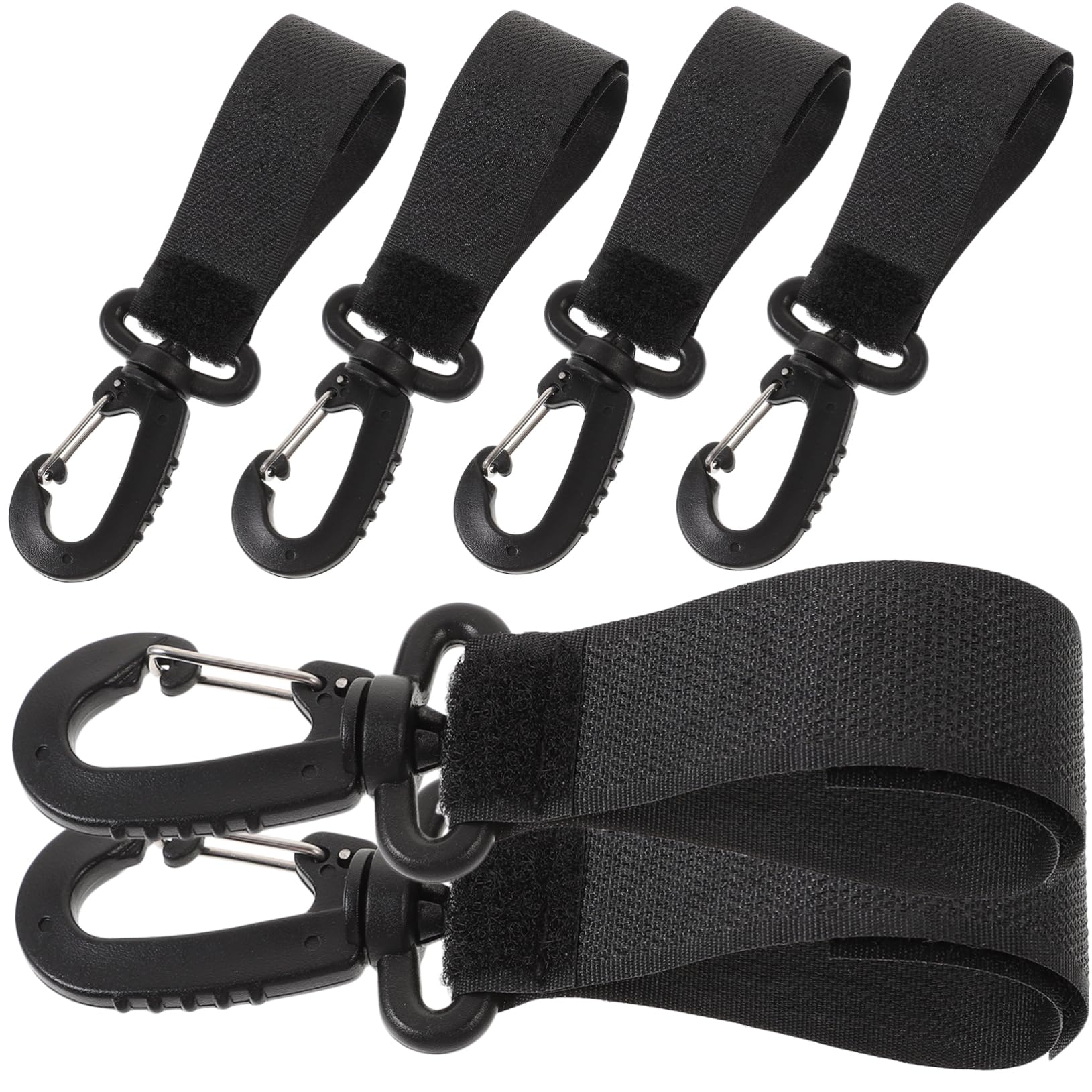 CATIEBYE Stroller Hooks for Hanging Plastic Swivel Hook 360 Degree Rotation for Stroller Diaper Caddy Organizer