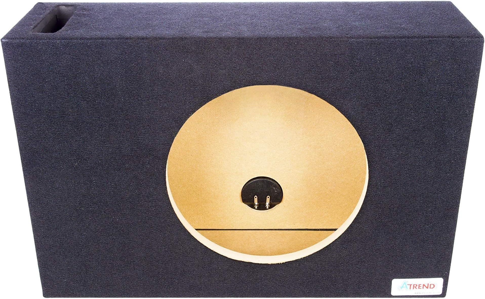 Bbox Single Vented 10 Inch Subwoofer Enclosure - Pro Audio Tuned Single Vented Car Subwoofer Boxes & Enclosures - Premium Subwoofer Box Improves Audio Quality, Sound & Bass - Nickel Finish Terminals