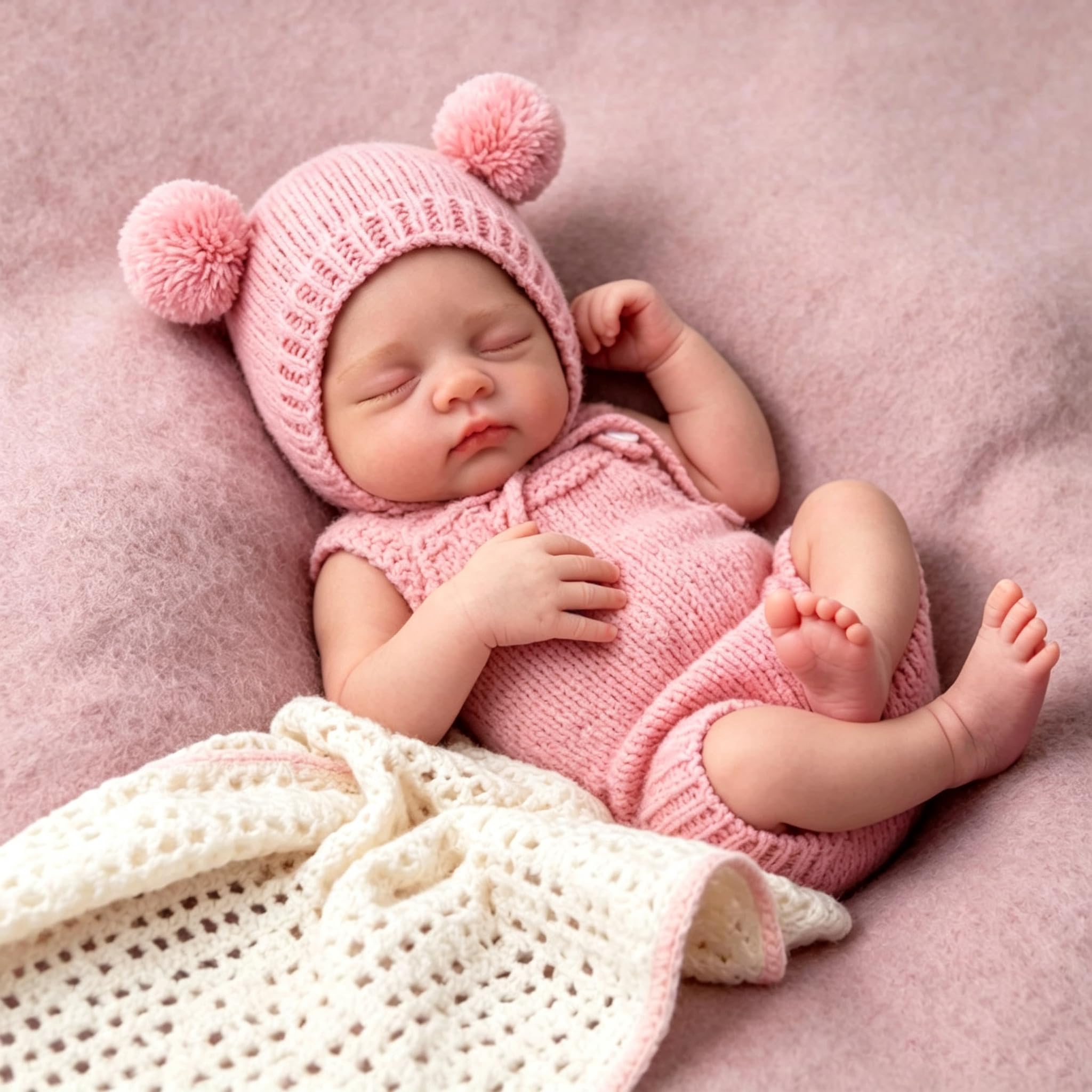 Anano Reborn Baby Dolls Silicone Full Body 12 In Realistic Baby Doll Girl, Platinum Liquid Silicone Babys Dolls [NOT Vinyl], Real Life Babys Reborn Doll Anatomically Correct Girl