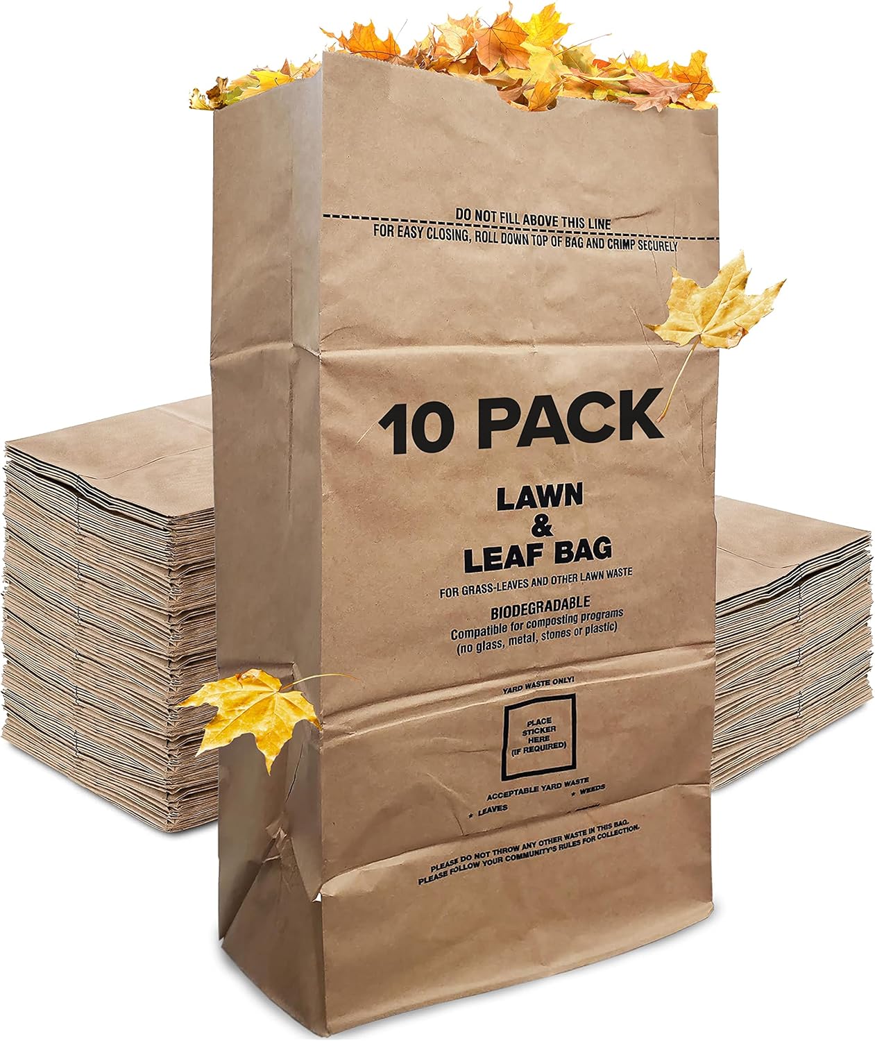 30 Gallon Kraft Lawn and Leaf Bags 10 Pack 10a quaus بحرين Ubuy